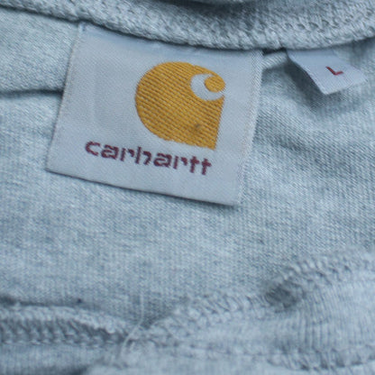 Carhartt Men’s Grey Long Sleeve Henley Cotton T-Shirt Size L
