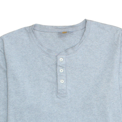 Carhartt Men’s Grey Long Sleeve Henley Cotton T-Shirt Size L