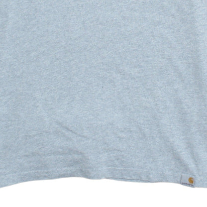 Carhartt Men’s Grey Long Sleeve Henley Cotton T-Shirt Size L