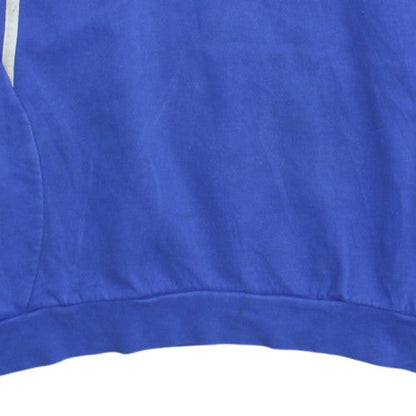 Adidas Men's Blue 1/4 Zip Sports Sweatshirt L Logo Fleece