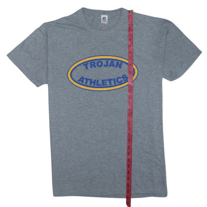 Russell Athletic Men's Grey Trojan Athletics Graphic T-Shirt Size L