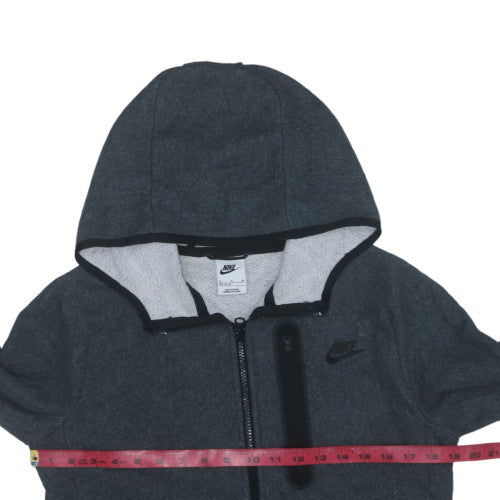 Nike Boys Grey Full Zip Hoodie XL (158-170cm) Fleece Lined Sweatshirt