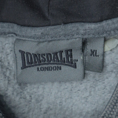 Lonsdale Men's Grey Sleeveless Hoodie XL Sports Vest Style
