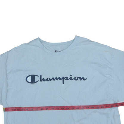 Champion Men’s Light Blue Crew Neck Short Sleeve T-Shirt 2XL