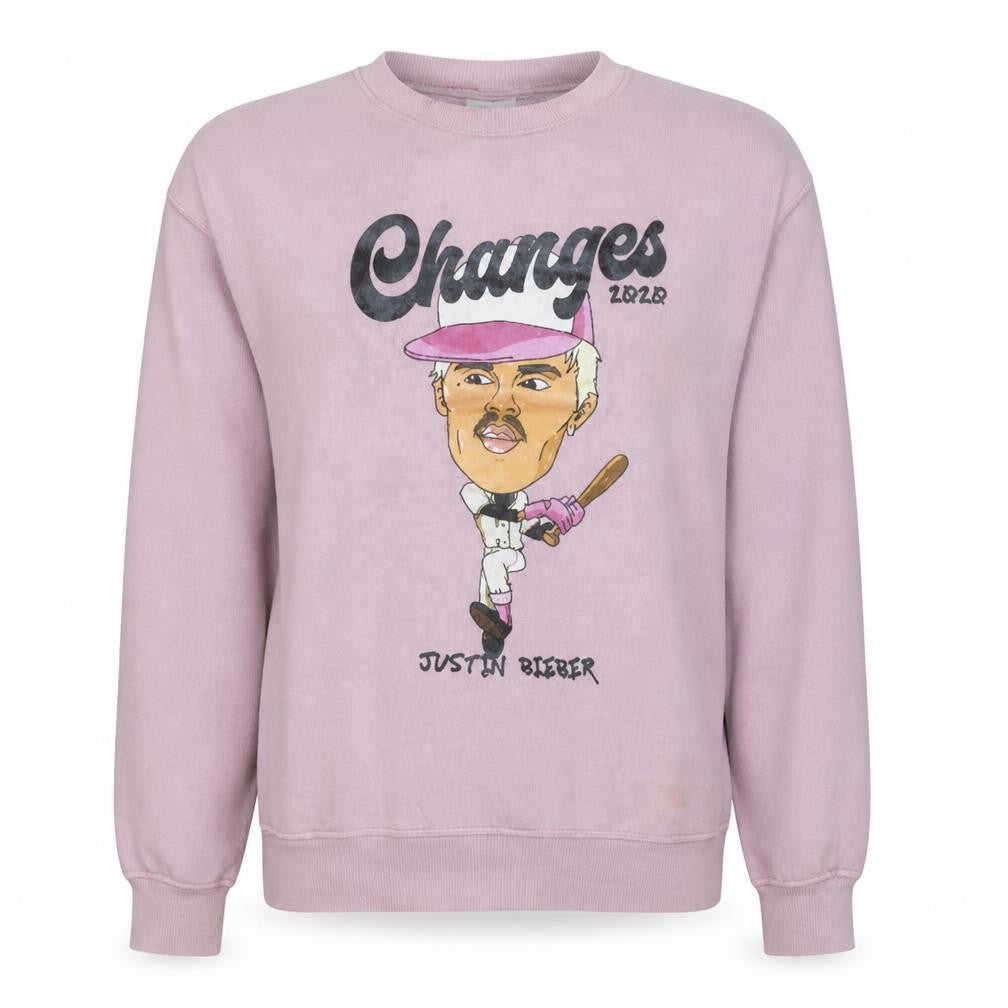 H&M Women’s Pink Justin Bieber Changes 2020 Sweatshirt Size M Relaxed Fit