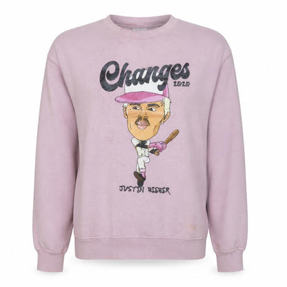 H&M Women’s Pink Justin Bieber Changes 2020 Sweatshirt Size M Relaxed Fit