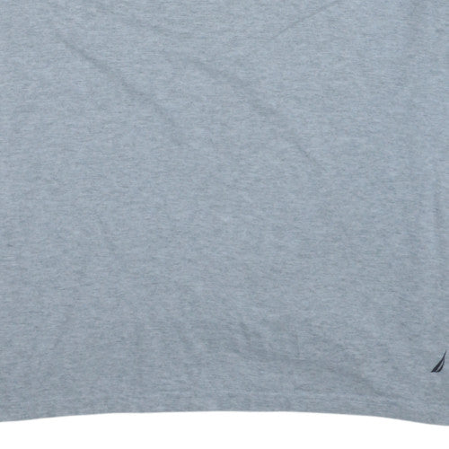 Nautica Men's Grey XL Classic Crew Neck Cotton Blend T-Shirt