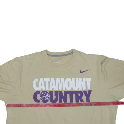 Nike Mens Beige Catamount Country Graphic T-Shirt XXL Regular Fit