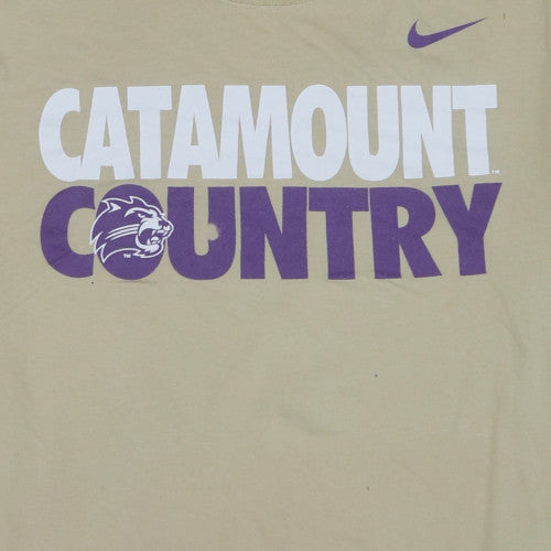 Nike Mens Beige Catamount Country Graphic T-Shirt XXL Regular Fit