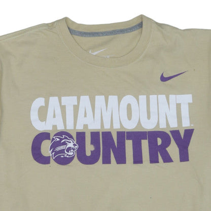Nike Mens Beige Catamount Country Graphic T-Shirt XXL Regular Fit