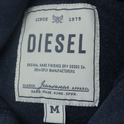 Diesel Men’s Blue 1/2 Zip Hoodie Size M Heavyweight Fleece