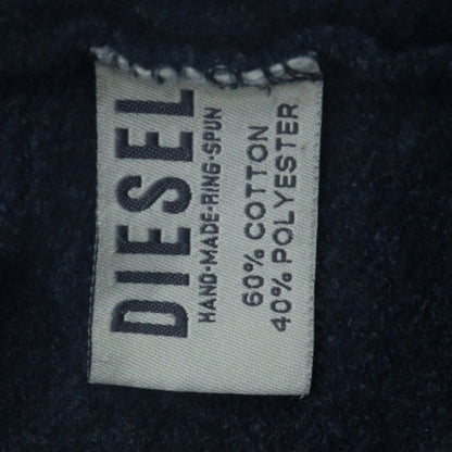Diesel Men’s Blue 1/2 Zip Hoodie Size M Heavyweight Fleece
