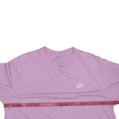 Nike Women Pink Basic Cotton Short Sleeve T-Shirt XL