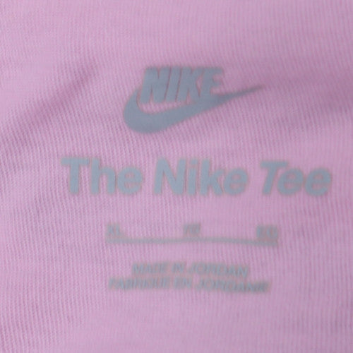 Nike Women Pink Basic Cotton Short Sleeve T-Shirt XL