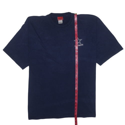 Reebok Men’s Blue 2XL Crew Neck Sports T-Shirt Cowboys Logo