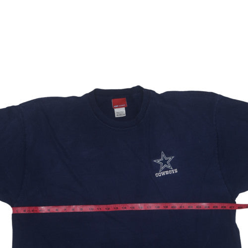 Reebok Men’s Blue 2XL Crew Neck Sports T-Shirt Cowboys Logo