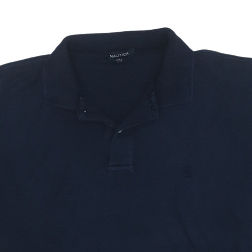 Nautica Men's Blue Cotton Polo Shirt XL Classic Fit
