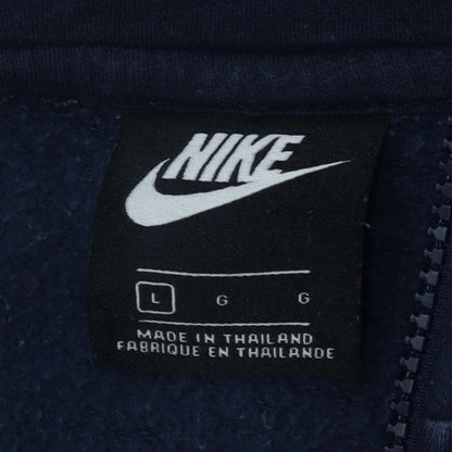 Nike Men's Blue Full Zip Hoodie L Fleece Sweatshirt