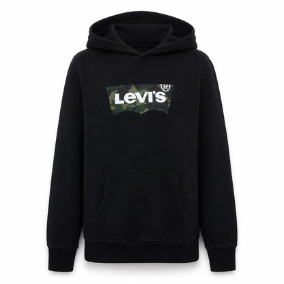 Levi's Men's Black Camouflage Logo Pullover Hoodie - Size M