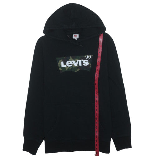 Levi's Men's Black Camouflage Logo Pullover Hoodie - Size M