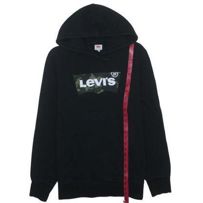 Levi's Men's Black Camouflage Logo Pullover Hoodie - Size M