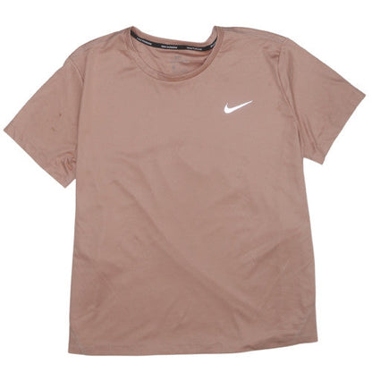 Nike Women's Brown Dri-Fit Running T-Shirt XL Lightweight
