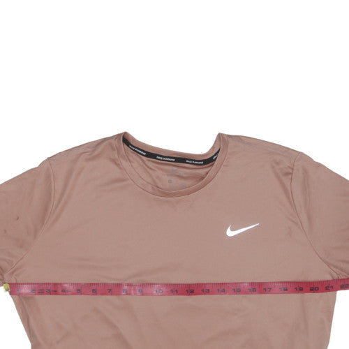Nike Women's Brown Dri-Fit Running T-Shirt XL Lightweight
