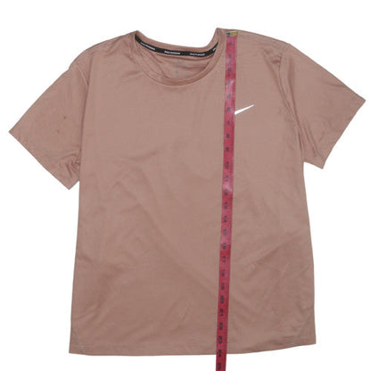 Nike Women's Brown Dri-Fit Running T-Shirt XL Lightweight