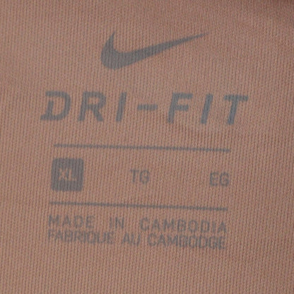 Nike Women's Brown Dri-Fit Running T-Shirt XL Lightweight