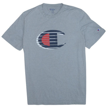 Champion Men's Grey XL Graphic Crew Neck Sports T-Shirt