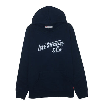 Levi's Men's Blue Pullover Hoodie XL Graphic Logo Fleece