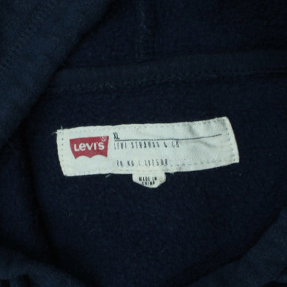 Levi's Men's Blue Pullover Hoodie XL Graphic Logo Fleece