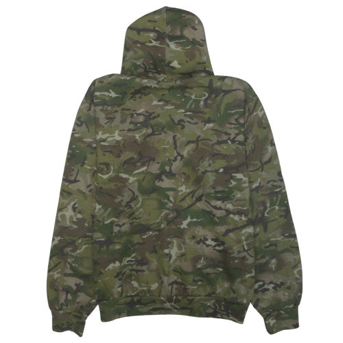Kombat UK Men's Green Camouflage Full Zip Hooded Sweatshirt L