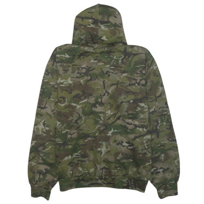 Kombat UK Men's Green Camouflage Full Zip Hooded Sweatshirt L