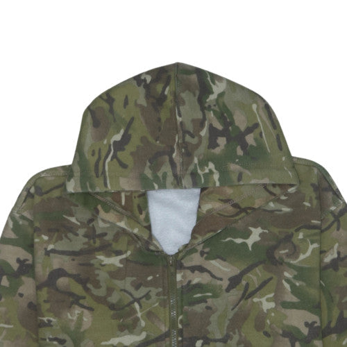 Kombat UK Men's Green Camouflage Full Zip Hooded Sweatshirt L