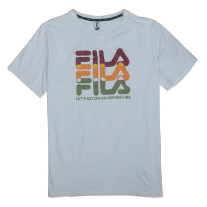 Fila Men's White XL Graphic Adventure Crew Neck T-Shirt