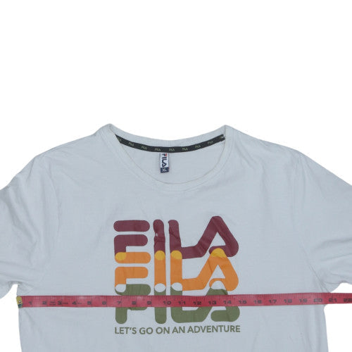Fila Men's White XL Graphic Adventure Crew Neck T-Shirt