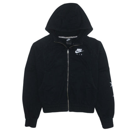 Nike Air Womens Black Full Zip Hoodie L Cotton Blend