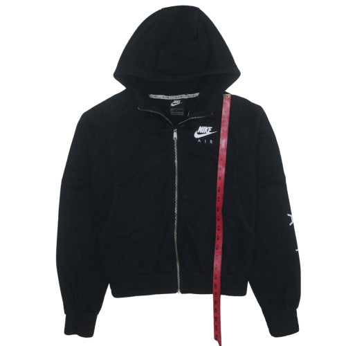 Nike Air Womens Black Full Zip Hoodie L Cotton Blend
