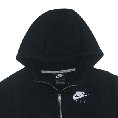 Nike Air Womens Black Full Zip Hoodie L Cotton Blend