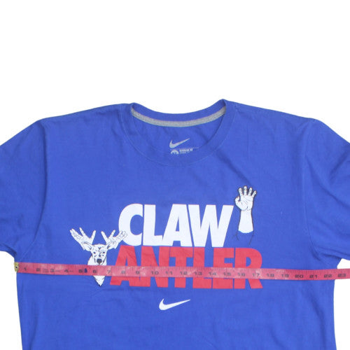 Nike Men's Blue 'Claw Antler' Graphic T-Shirt XL Regular Fit