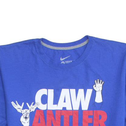 Nike Men's Blue 'Claw Antler' Graphic T-Shirt XL Regular Fit