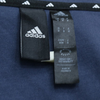 Adidas Men's Blue Full Zip Hoodie Size L Hooded Fleece Sweatshirt