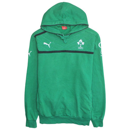 Puma IRFU Men Green Pullover Hoodie 2XL Rugby Sportswear