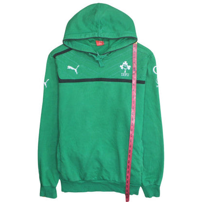 Puma IRFU Men Green Pullover Hoodie 2XL Rugby Sportswear