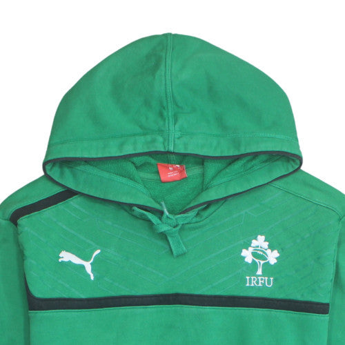 Puma IRFU Men Green Pullover Hoodie 2XL Rugby Sportswear