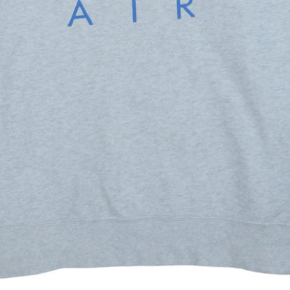 Nike Men's Grey Air Logo Crew Neck Pullover Sweatshirt L