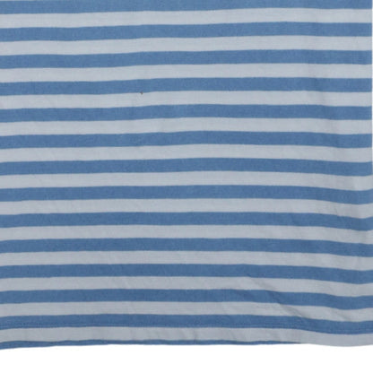 Levi's Men's Blue Striped Crew Neck Cotton T-Shirt Size M