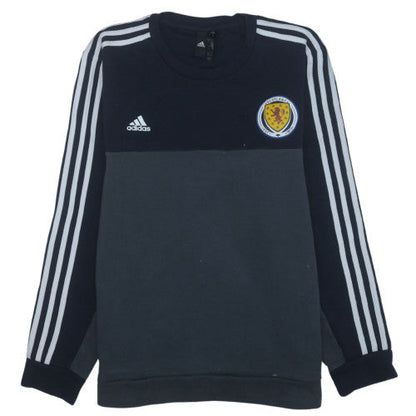 Adidas Men's Blue Scotland Football Crew Neck Sweatshirt L