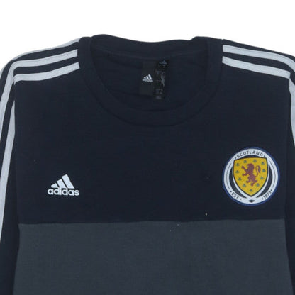 Adidas Men's Blue Scotland Football Crew Neck Sweatshirt L